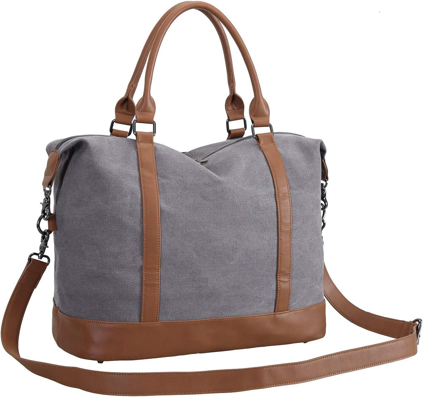 BLUBOON Travel Tote Bags with Zipper Ladies Canvas Bag Weekender Overnight Bag for Women Carry on Duffel Bag Trolley Sleeve - Image 2