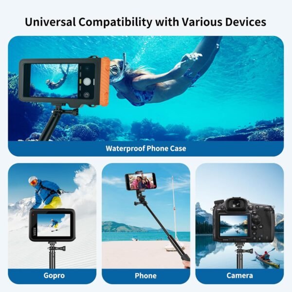 Waterproof Selfie Stick with Phone Case - Professional Underwater Touchscreen Case, Universal Bluetooth Selfie Stick for All Phones, Perfect for Snorkeling, Swimming & Travel - Image 6