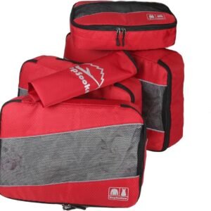 5 Set Packing Cubes for Travel Large Suitcase Luggage Organizer Bags Travel Accessories Vacation 4 Cubes 1 Laundry Pouch Bag