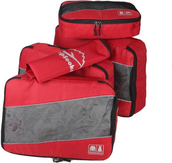 5 Set Packing Cubes for Travel Large Suitcase Luggage Organizer Bags Travel Accessories Vacation 4 Cubes 1 Laundry Pouch Bag - Image 2