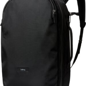 Bellroy Transit Travel Pack Pro (30–38 liter carry-on travel backpack, with laptop sleeve, RFID protection and zip bottle pocket) – Black