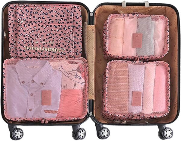 Mossio 7 Set Packing Cubes with Shoe Bag - Travel Carry On Luggage Organizer - Image 3