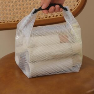 2 Pcs Makeup Bag Water Resistant Toiletry Cosmetic Portable Wash Travel Organized Makeup Pouches, White Color, One Size