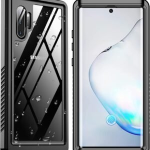 SPIDERCASE for Samsung Galaxy Note 10+ Plus Case Waterproof, [12FT Military-Grade Drop Protection] [IP68 Water Resistance] Full Body Heavy Duty Rugged Shock-Proof Case for Note 10+ Plus-Black