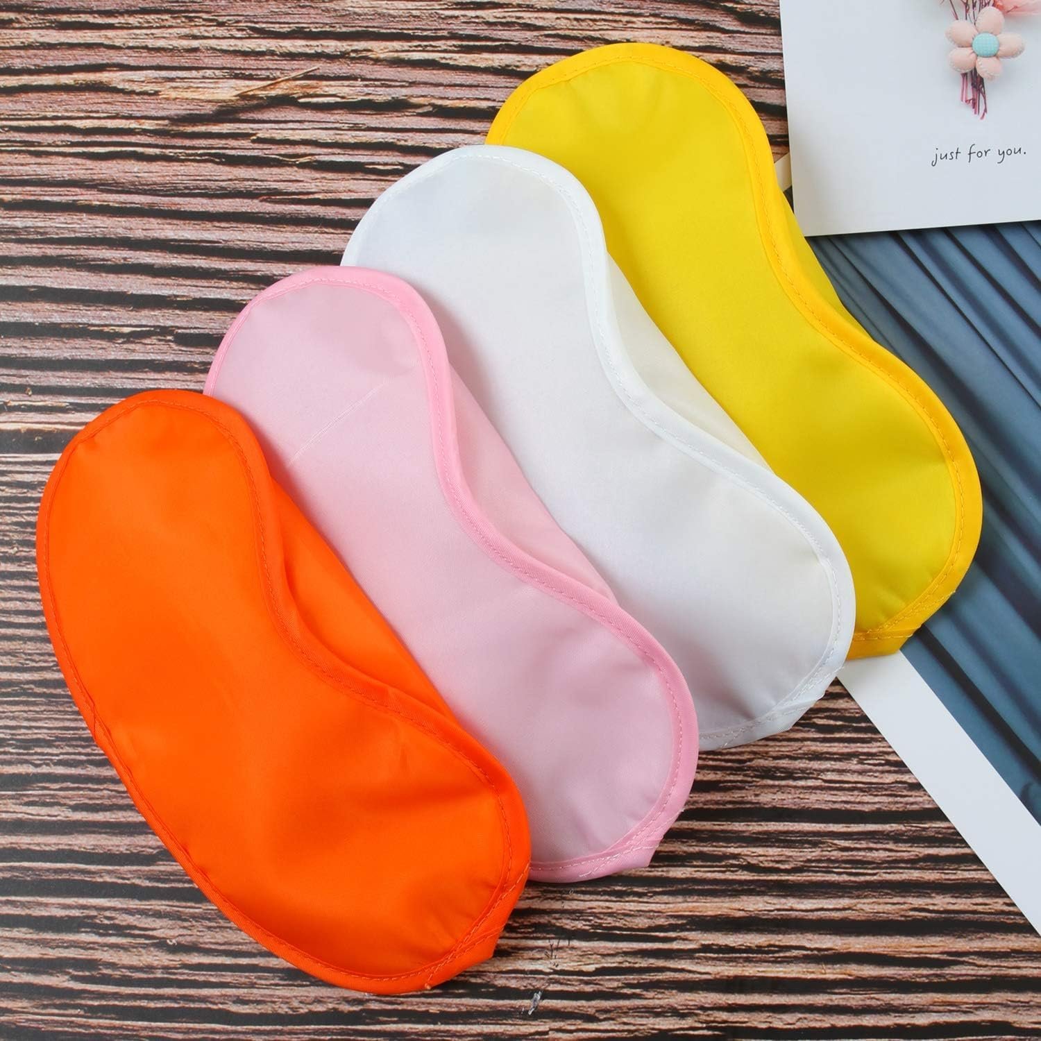 Aneco 50 Pieces Blindfold Eye Mask Shade Cover with Nose Pad and Adjustable Strap for Travel Sleep or Party Supplies - Image 7