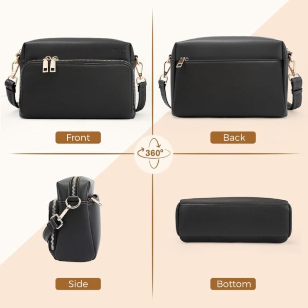 FYY Small Crossbody Bags for Women Vegan Leather Crossbody Purses for Women Travel with Adjustable Shoulder Strap - Image 6