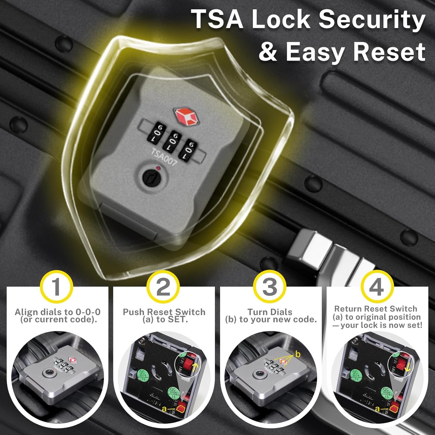 Krute Carry On Luggage 20 inch Aluminum Frame Suitcase with Spinner Wheels No Zipper Hardshell PC+ABS Luggages TSA Lock Zipperless Suitcases - Image 2