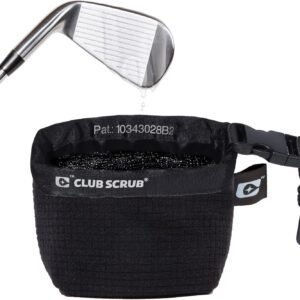 Golf Club and Golf Ball Cleaning Bag, Waterproof Clean Face Technology Liner, Detachable Clip, Machine Washable, Cleans Club Grooves, Dry Exterior (Neoprene or Microfiber Option Available)