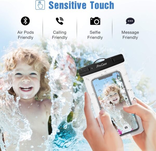 ProCase 6 Pack Waterproof Phone Pouch Dry Bag Underwater Case for iPhone 16 15 14 13 12 11 Pro Plus Max Mini Xs XR X 8 7, Galaxy S23 S22 S21 Ultra Note up to 7" -Mixed - Image 4