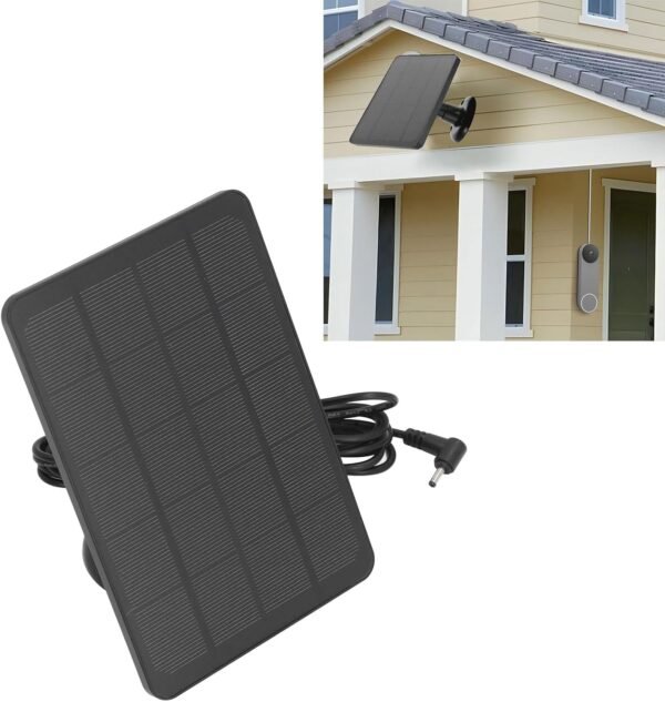 6V Solar Panel Kit, Portable Solar Powered Charger IP65 Waterproof, DC 3.5 x 1.35, 9.8ft Cables, for Stick Up Cam Battery (CSP4W-DC-B) - Image 5