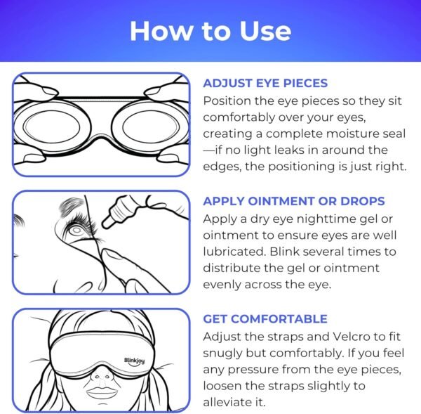 Hydrating Sleep Mask (2ND GEN) for Dry Eye - Optometrist Recommended for Dry Eye Relief, Protects from Dust and Drafts, Preserves Drops, Comfortable & Lightweight - Image 9