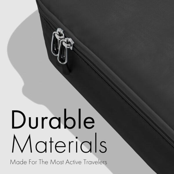 (Not Made In China) 8 Set Packing Cubes For Suitcases and Carry-On, Luggage Organizer, Cruise Ship Essentials and Travel Accessories (Black) - Image 4