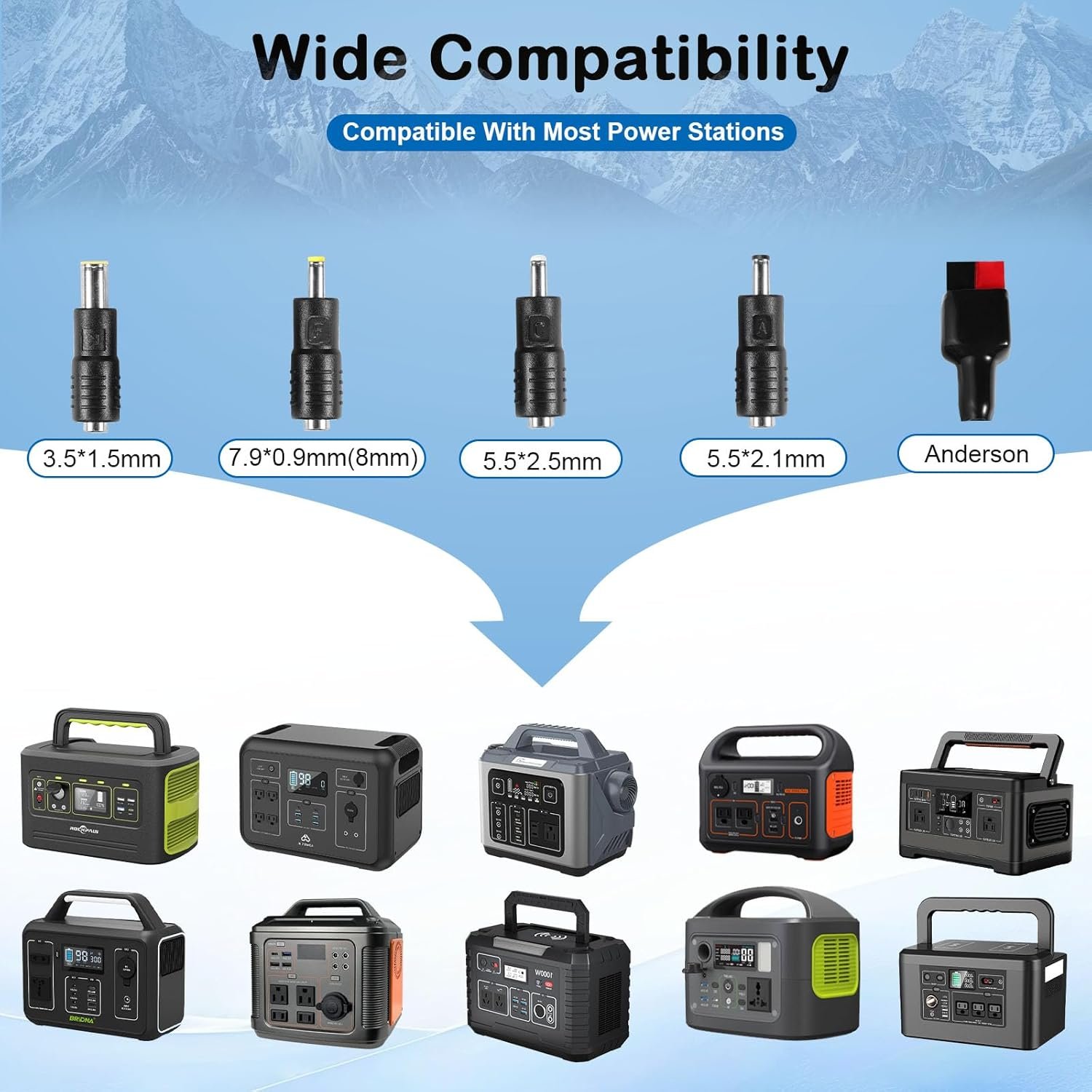 60watt Portable Solar Panels, Ip65 Waterproof Foldable Solar Panel Dual USB Ports QC3.0 DC 60W, Solar Charger for Small Power Station Camping Hiking Outdoor Activities - Image 2