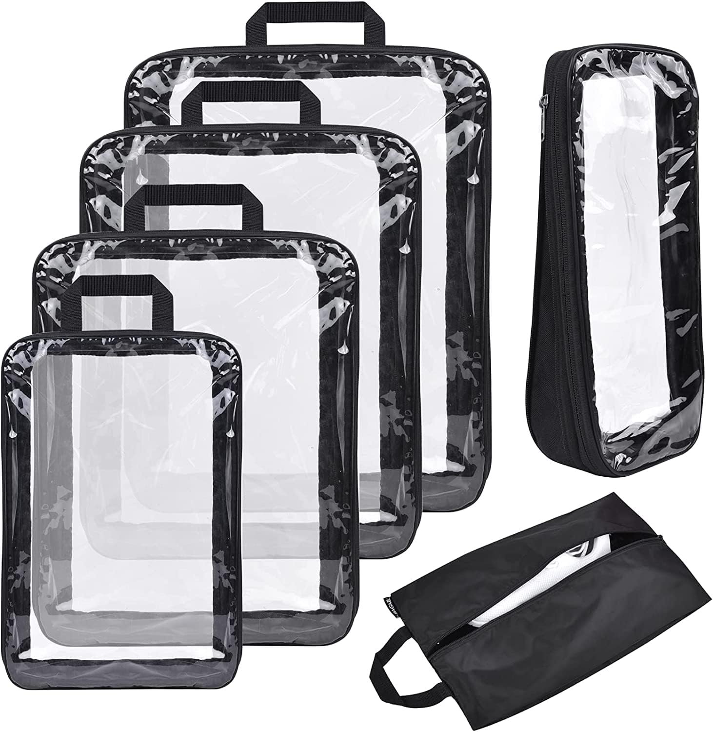 BAGAIL Transparent Compression Packing Cubes, Clear and Visible Travel Packing Organizer for backpack and suitcase - Image 2
