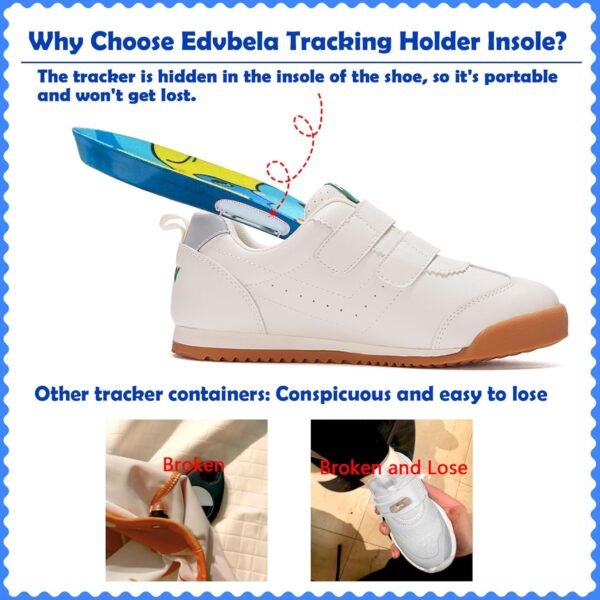 Insoles for Airtag Hidden Holder, Tracker Devise Case for Kids, Comfortable Inserts for Children's Shoes, Cute Cartoon (155-170mm) - Image 6