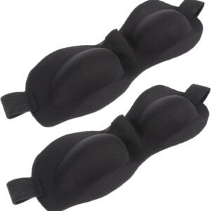 VICASKY 2Pcs Contoured Sleep Eye Masks Lightweight Breathable Blindfolds for Blocking Light Comfortable Relaxing Eye Patches for Men and Women Travel and Night Use