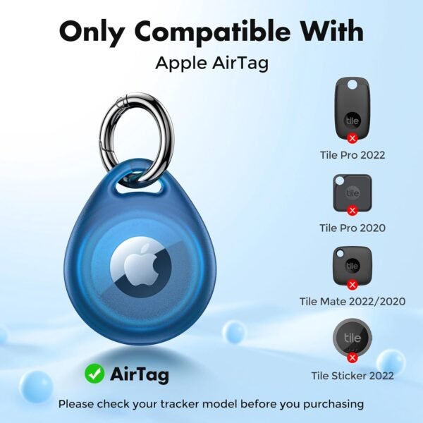 UNBREAKcable AirTag Holder, [4-Pack] IPX8 Waterproof AirTag Keyring Cover Case for Apple AirTag, Full-Body Covered AirTag Holder for Pet Collar, Keys, Bags - Image 2