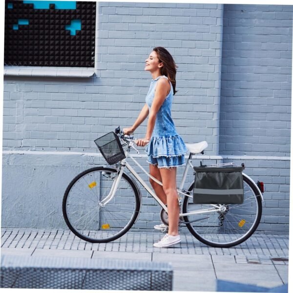 Toyvian Cycling Handlebar Bag with Zipper Capacity Bike Front Frame Pouch for Road Mountain Folding Bikes Easy Installation - Image 4