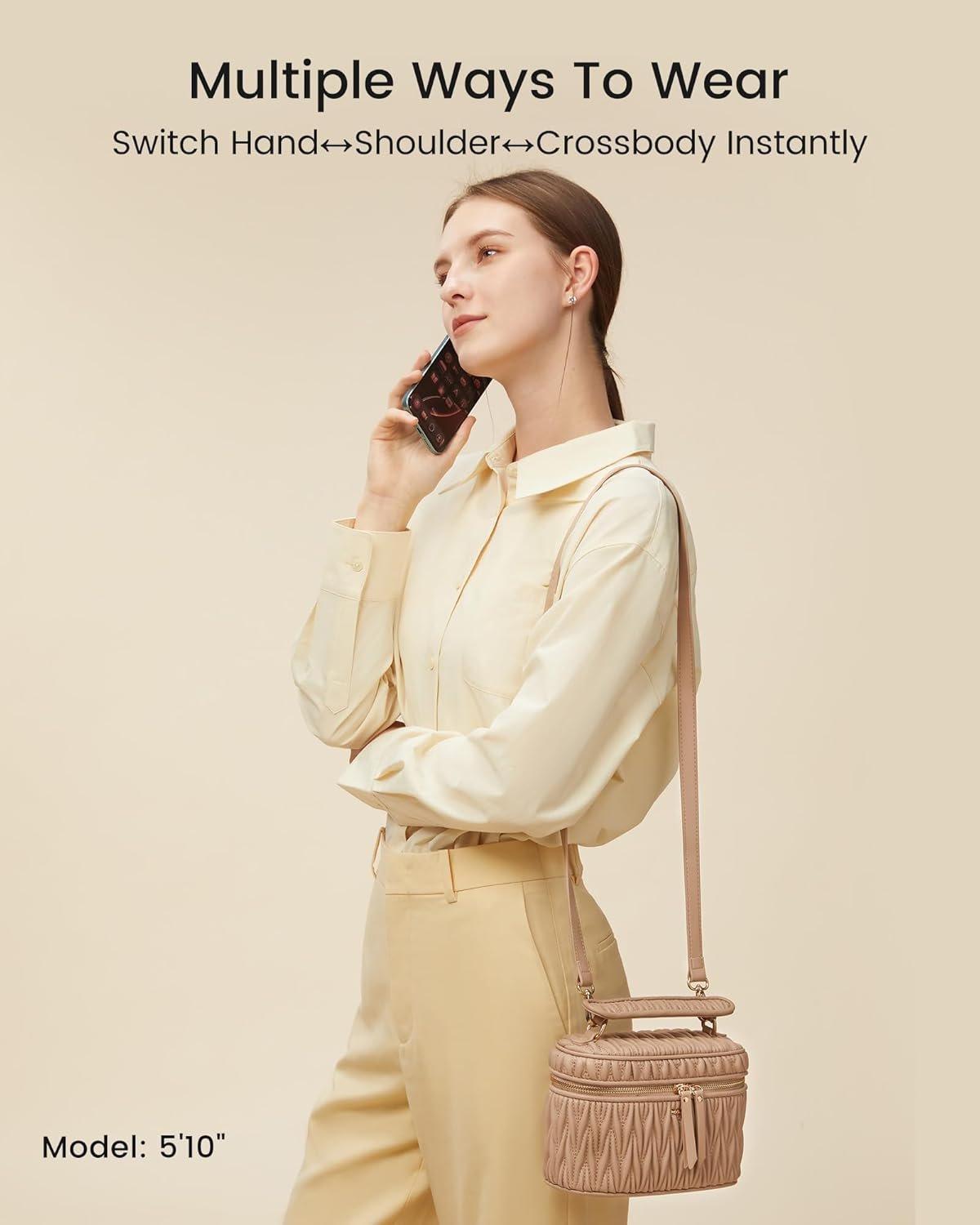 LOVEVOOK Crossbody Bags for Women, Quilted Crossbody Purses for Women, Small Shoulder Handbags for Daily, Work, Travel, Gifts - Image 6