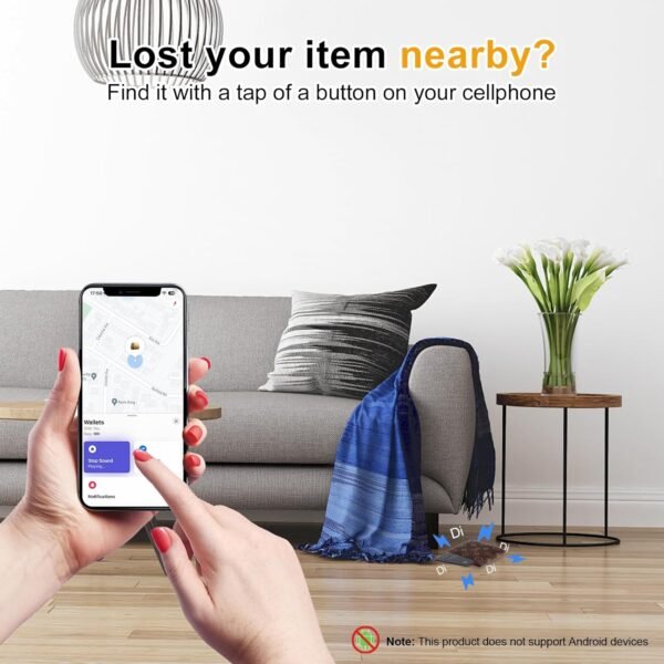[Apple MFi Certified] LBPRT Airtag Card Wallet Tracker Thin 1.6mm 2 Pack, Rechargeable Air Tag Work with Apple Find My (iOS Only, Android not Supported), Item Finder Locator for Luggage Suitcase Bags - Image 3