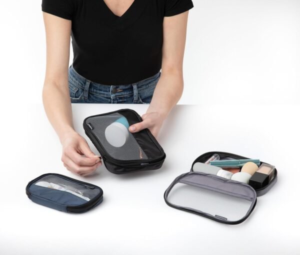 Brookstone Travel Packing Cube Set - 3 Piece Compression Space Saving Luggage Organizer, Travel Essentials, Multi - Image 5