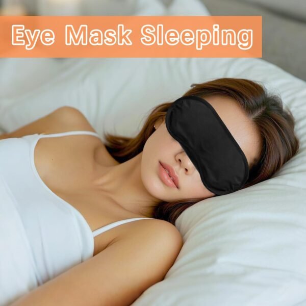 40 Pcs Eye Mask Sleep Masks Bulk Blindfolds for Team Building Party Games with Nose Pad and Adjustable Strap for Women Men 4 Layers Black Blindfold Sleeping Mask - Image 7
