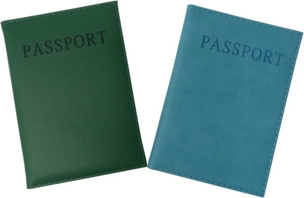Honbay 2PCS Artificial Leather Passport Holder Cover Passport Case for Men and Women
