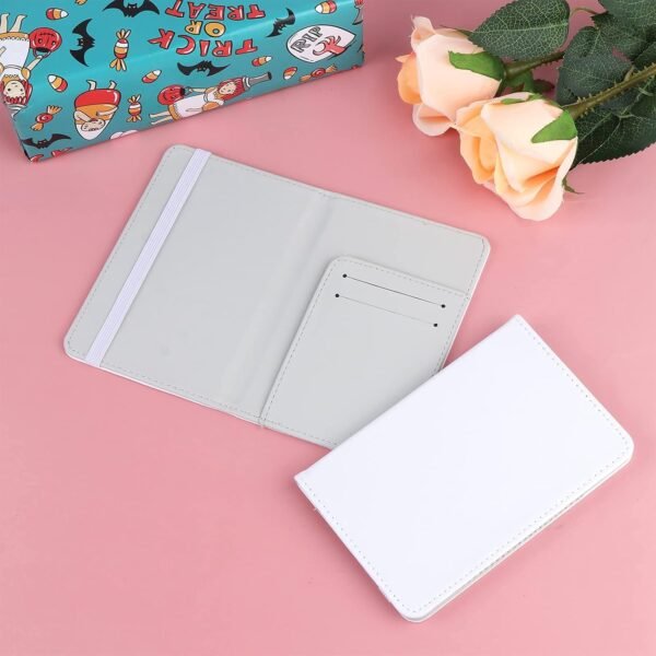 4-Piece DIY Sublimation Passport Holder Covers, PU Leather, RFID Blocking, Black, Unisex, Minimalist Style, 5 Compartments, 3 Card Slots, Boarding Pass Pocket - Image 8