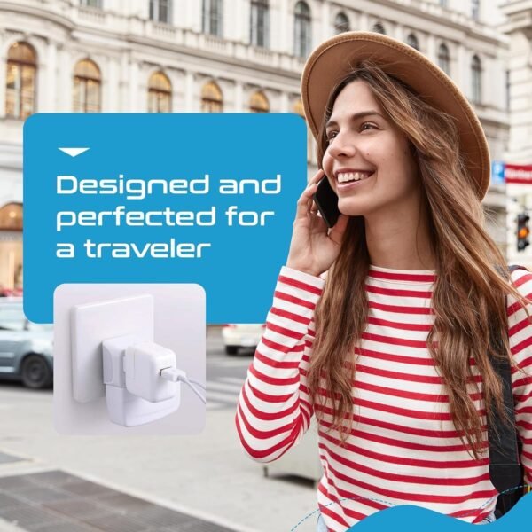 Ceptics Complete European Travel Adapter Set - 2 In 1 Usa to Europe, Germany, England, Spain, Italy, Iceland, France, (Type G, E/F, Type C) - 3 Pack, Safe Grounded Perfect for Cell Phones, Laptops - Image 9