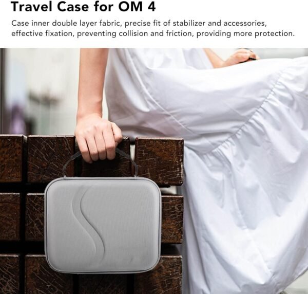 ciciglow Portable Storage Bag for Osmo Mobile SE/4, Waterproof Hard Shell Carrying Case Protect Pouch Bag Travelling Case with Shoulder Straps for Smartphone Stabilizer - Image 6