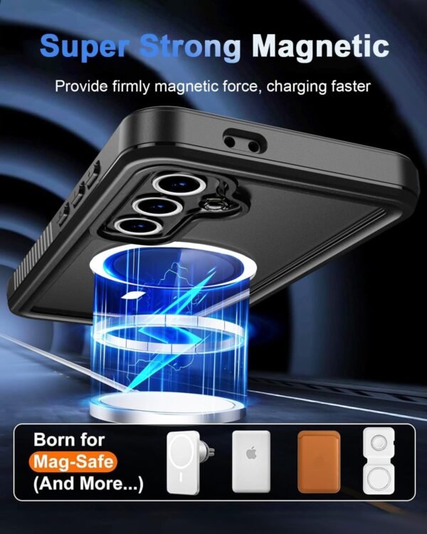 Oneagle Waterproof for Samsung Galaxy S24 FE Case [Fit for MagSafe], 360° Full Body Protective S24 FE Case [IP68 Underwater][Built-in Screen Protector & Lens Protector][12FT Military Grade Shockproof] - Image 3