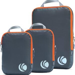 Cipway Compression Packing Cubes Set, Ultralight Expandable Travel Packing Organizers for Carry on Luggage (Grey 3pcs)