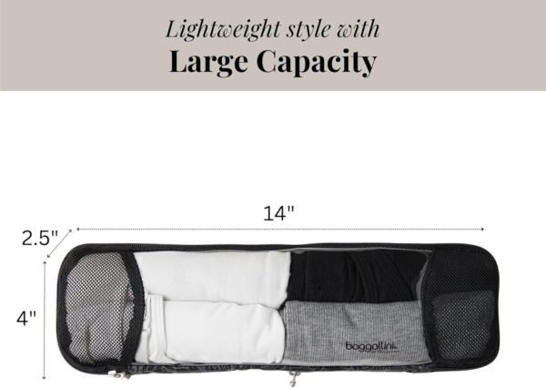 Baggallini Long Compression Cube - Lightweight Compression Packing Cube for Travel - Image 4