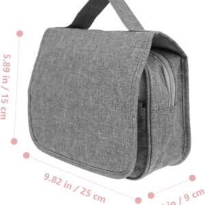 Garneck Hanging Toiletry Bag for Travel Small Polyester Wash Bag with Design Compact Cosmetic Organizer for Men and Women Space Saving Storage Pouch for Camping and Trips