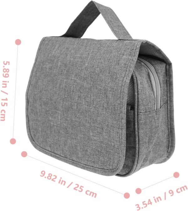 Garneck Hanging Toiletry Bag for Travel Small Polyester Wash Bag with Design Compact Cosmetic Organizer for Men and Women Space Saving Storage Pouch for Camping and Trips - Image 2