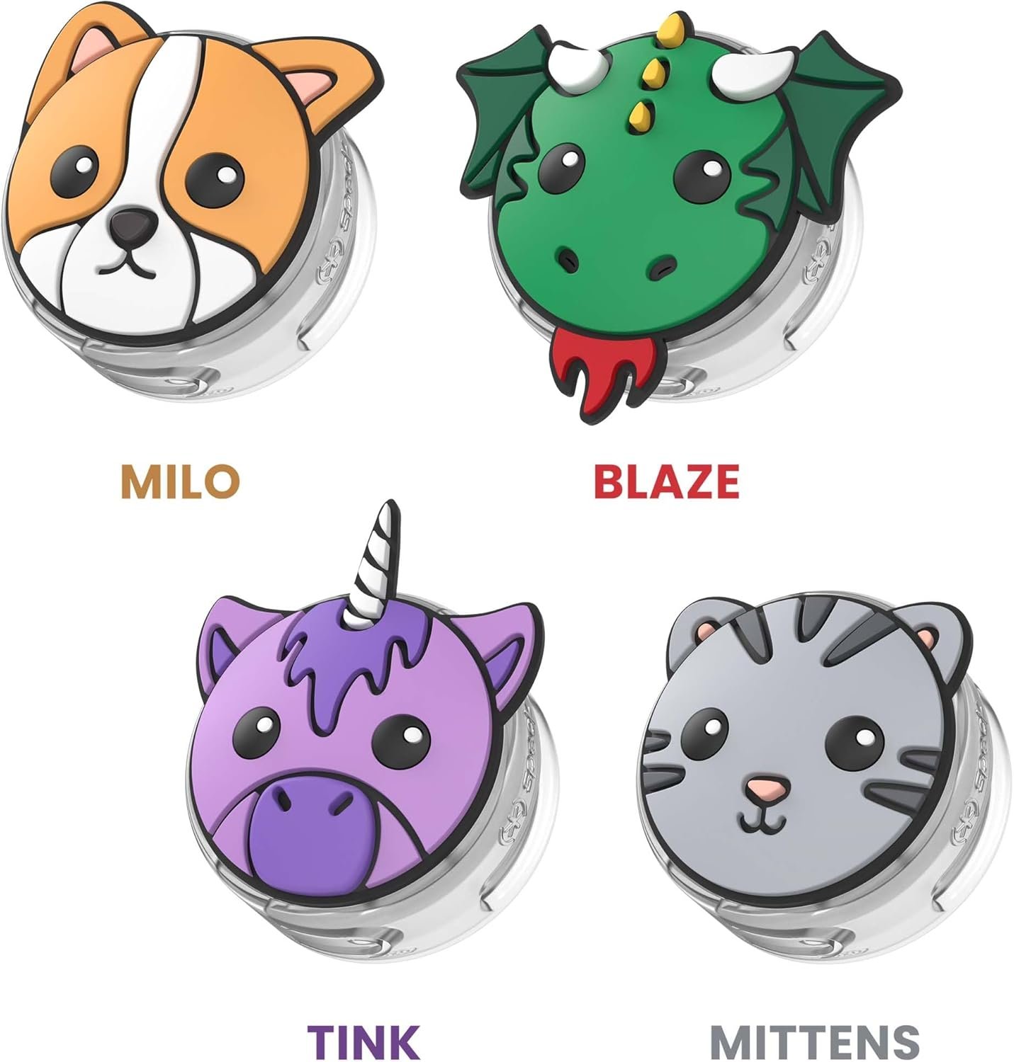 Speck Tagimals Cute Cartoon Apple AirTag Holder – Hidden AirTag Tracker Cases – Easily Attach to Shoe or Collar – 4 Fun Characters (Pack of 4) - Image 6