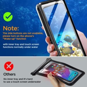 AICase Waterproof Phone Case,Cruise Essentials 2025/Universal Self-Check Function Underwater Pouch Dry Bag Beach Travel Essentials for iPhone 16e 16 15 14 13 12 11/Samsung S25/LG,Google/Xiaomi/01