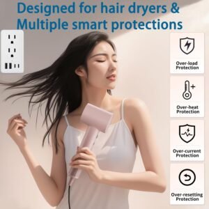 Mapambo 2000W 220V to 110V Voltage Converter US to Europe, Power Converter European Travel Converter for Hair Dryer, Power Converter Adapter Combo with Type C USB A for 150 Countries (White)