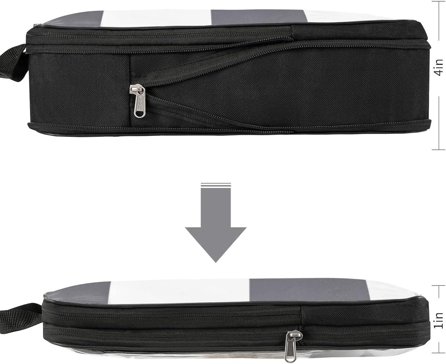 BAGAIL Transparent Compression Packing Cubes, Clear and Visible Travel Packing Organizer for backpack and suitcase - Image 5