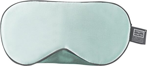 Sleep Mask, 1 Pack 100% Real Natural Pure Silk Eye Masks with Elastic Adjusting Strap, Mulberry Silk Eye Sleep Shade Cover for 3 Sizes (Green, Small 7.1''x3.1'')