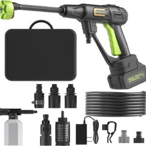 Cordless Pressure Washer Battery Powered; 990 PSI Cordless Power Washer with 4.0Ah Battery&Charger & 6-in-1 Nozzle; Portable Power Washer Cordless for Home; Battery Pressure Washer for Car Wash, Yard