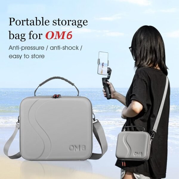 Osmo Mobile 6 Case, Waterproof Portable Storage Bag for DJI Osmo Mobile 6 with Shoulder Strap for Gimbal Stabilizer, Compatible with Smartphone Accessories - Image 4