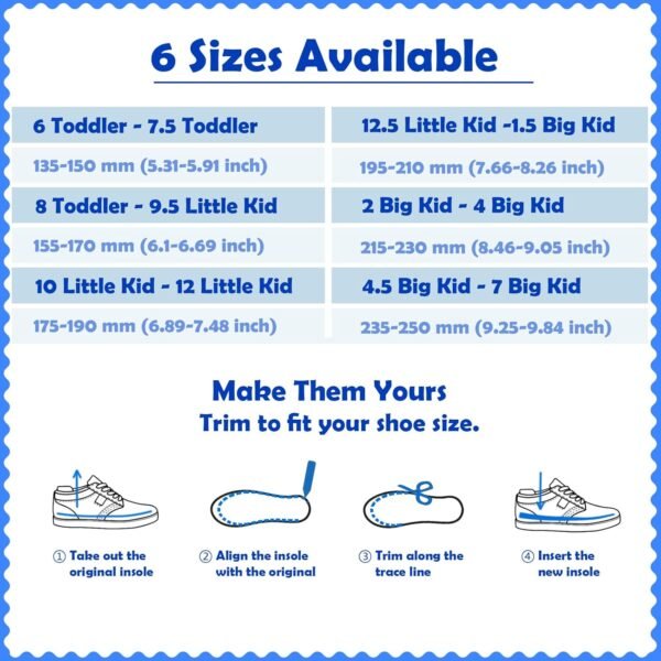 Insoles for Airtag Hidden Holder, Tracker Devise Case for Kids, Comfortable Inserts for Children's Shoes, Cute Cartoon (155-170mm) - Image 7