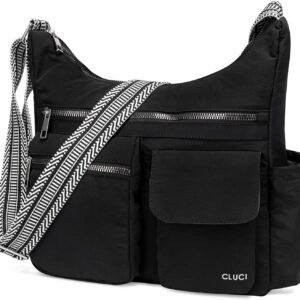 CLUCI Travel Purses for Women, Waterproof Nylon Crossbody Bags for Woman Trendy, Anti Theft Shoulder Handbags for Ladies