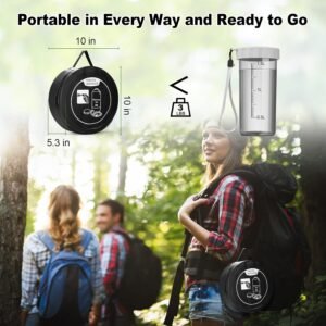 Portable Shower for Camping,5 Gal/20L Solar Heating Camping Shower Bag with Shower Pump,Shower Head,Essential for Camping,Festivals,Overlanding,Beach Trips,Outdoor Showers (Eco Foot Pump)