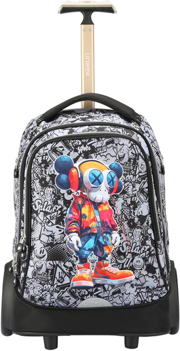 UNIKER Rolling Laptop Bag for Laptop,Wheeled Backpack for Adult,Wheeled Suitcase,Softside Trolley Bag with Laptop Compartment - Image 5