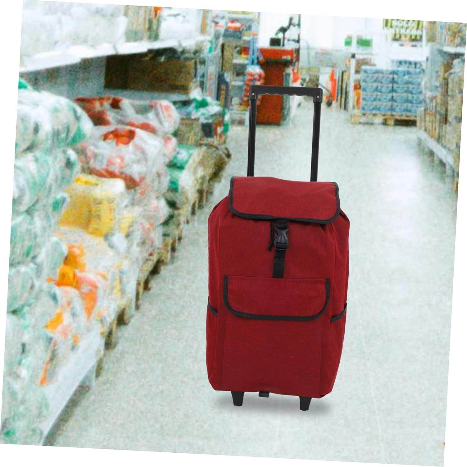 Waterproof Trolley Bag Oxford Shopping Cart Liner Wheels Large Capacity Tote for Groceries Collapsible Detachable - Image 4