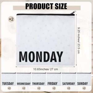 Oudain Packing Cubes Kids and Baby Travel Organizer Pouches Suitcases and Luggage Travel Accessories for Boys and Girls Summer Camp, Cruise, and Family Vacations, Days of Week