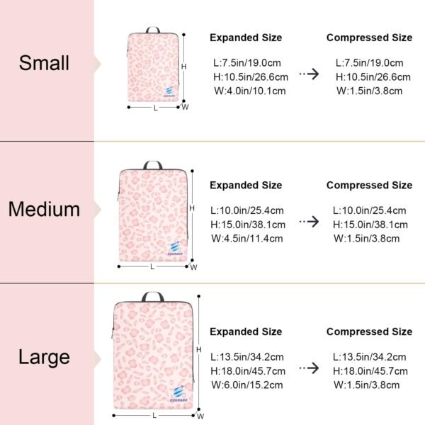 Compression Packing Cubes for Travel - 4 Set Expandable Luggage Packing Organizers Compression Packing Cubes for Carry-on Suitcases Travel Essentials Bags - Image 5