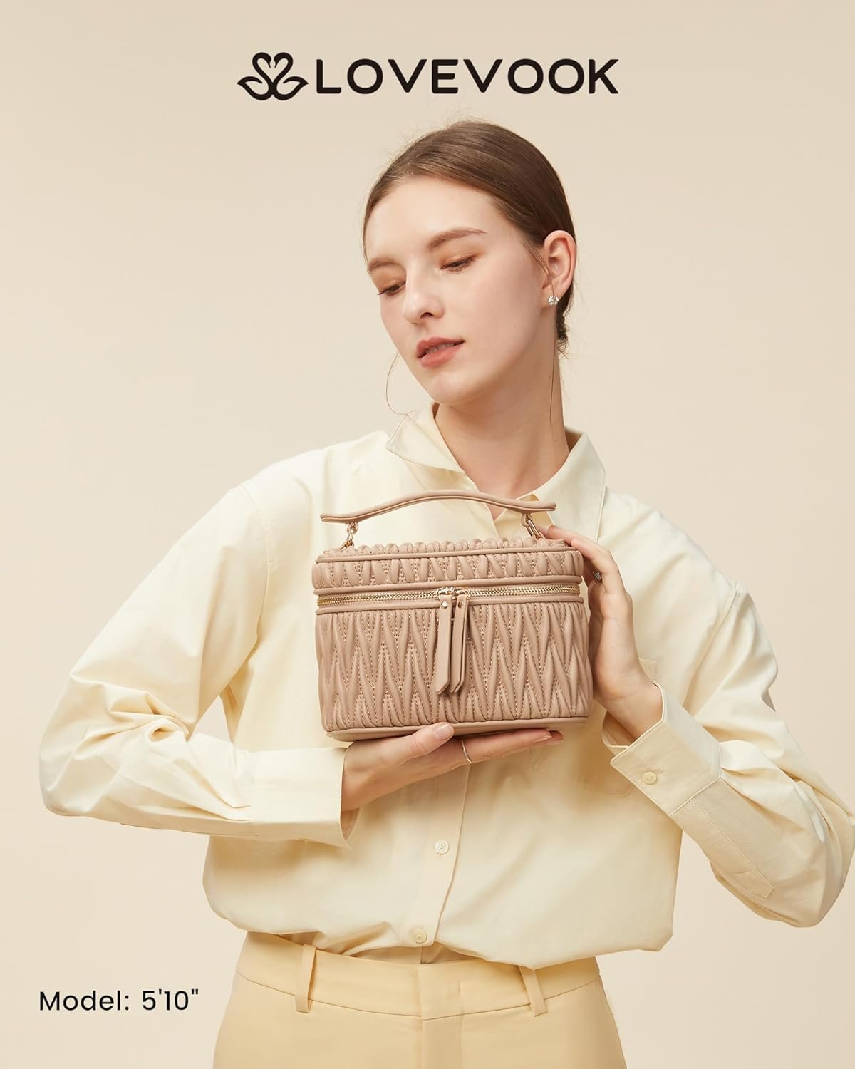 LOVEVOOK Crossbody Bags for Women, Quilted Crossbody Purses for Women, Small Shoulder Handbags for Daily, Work, Travel, Gifts - Image 3